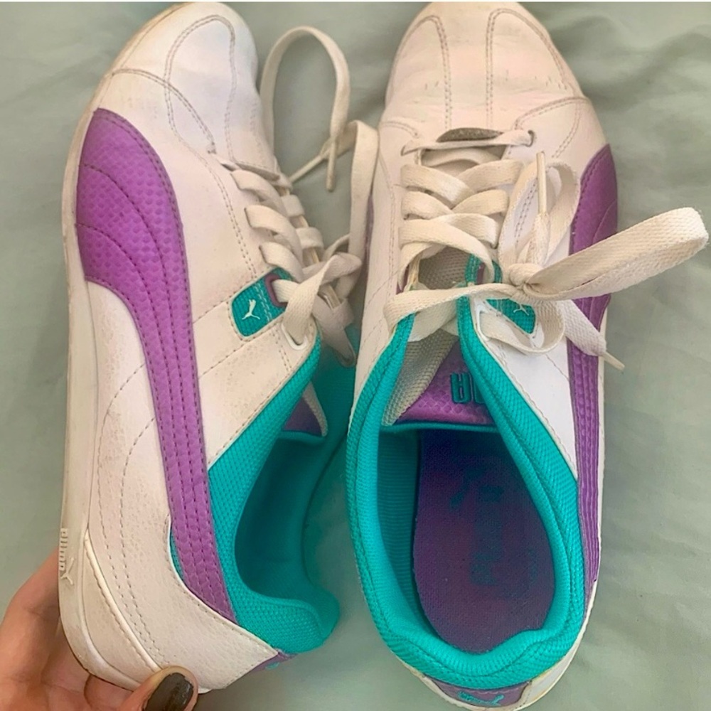 Puma Speedcat Leather Sneakers - Purple and Teal